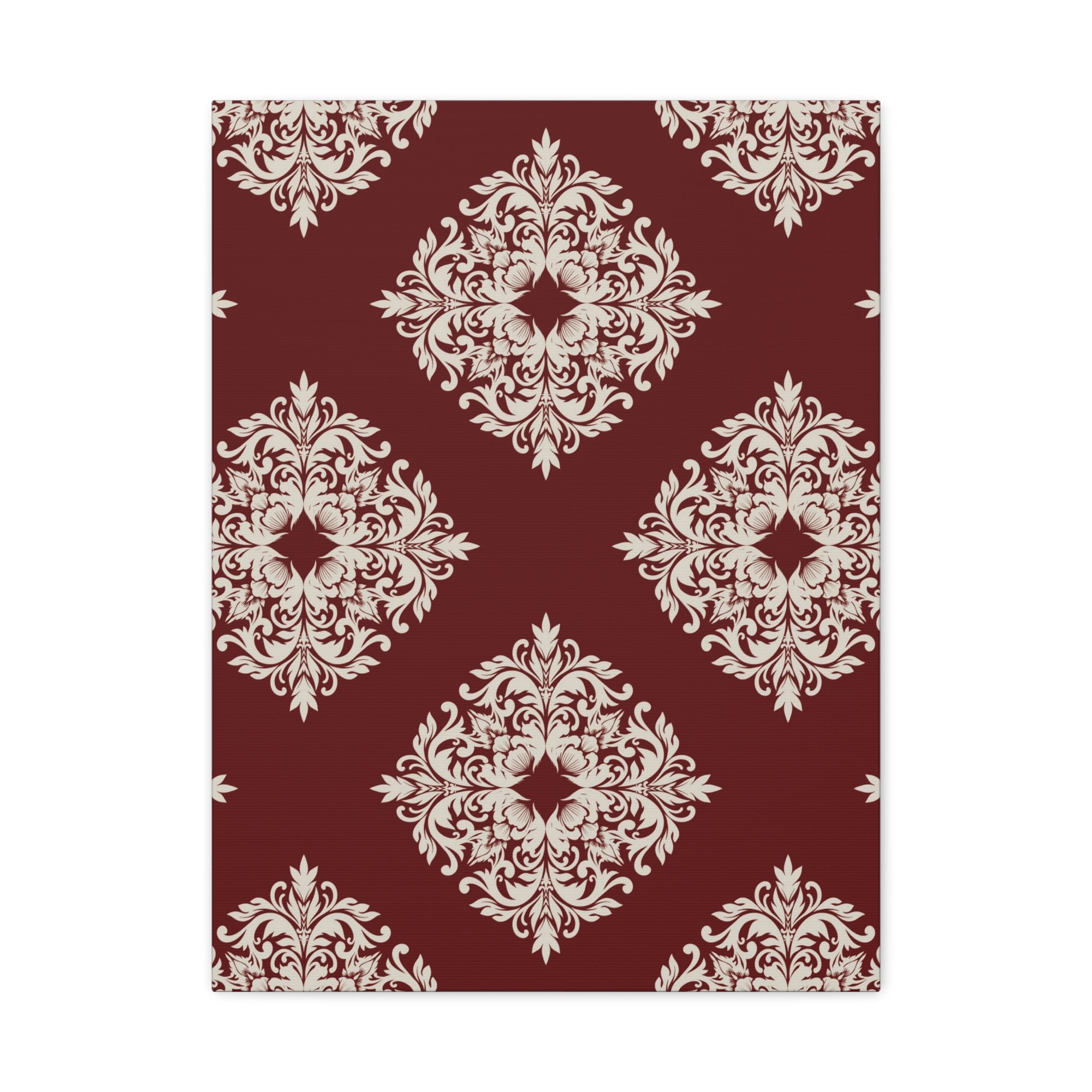 Damask Pattern 019 - 18 in x 24 in Matte Canvas, Stretched, 1.25 in