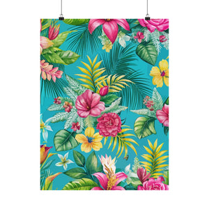 Folk Floral Pattern, Brazilian Inspired 01 - 18 in x 24 in Matte Poster