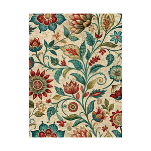 Folk Floral Pattern, Indian Inspired 06 - 18 in x 24 in Matte Poster