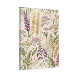 Wildflowers Pattern 146 - 18 in x 24 in Matte Canvas, Stretched, 1.25 in