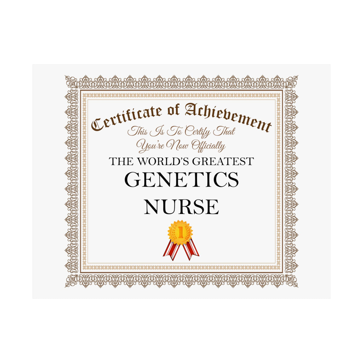 World's Greatest Genetics Nurse - 14 in x 11 in Matte Poster