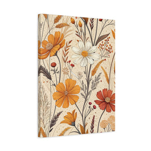 Wildflowers Pattern 021 - 18 in x 24 in Matte Canvas, Stretched, 1.25 in