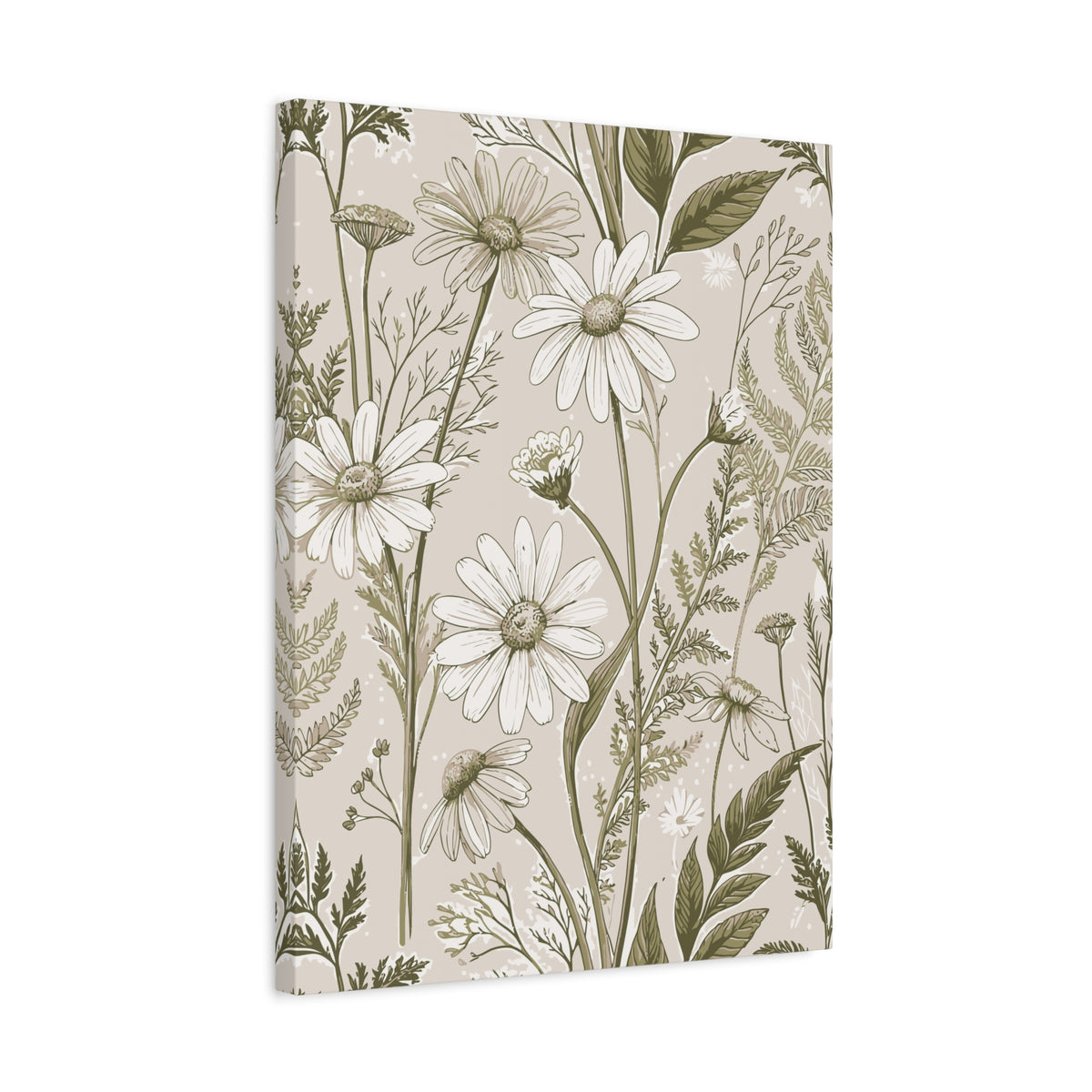 Wildflowers Pattern 085 - 18 in x 24 in Matte Canvas, Stretched, 1.25 in