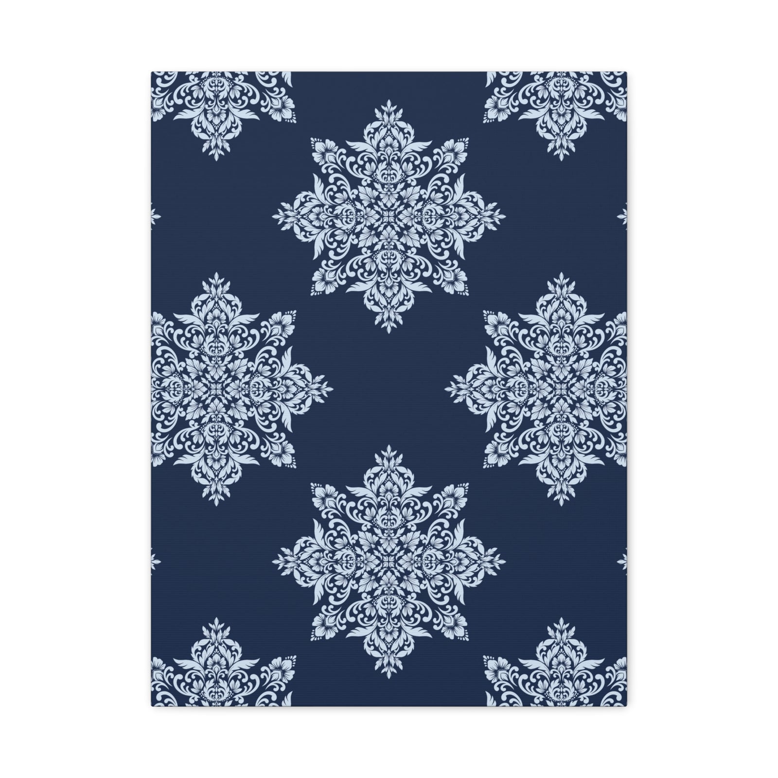 Damask Pattern 022 - 18 in x 24 in Matte Canvas, Stretched, 1.25 in