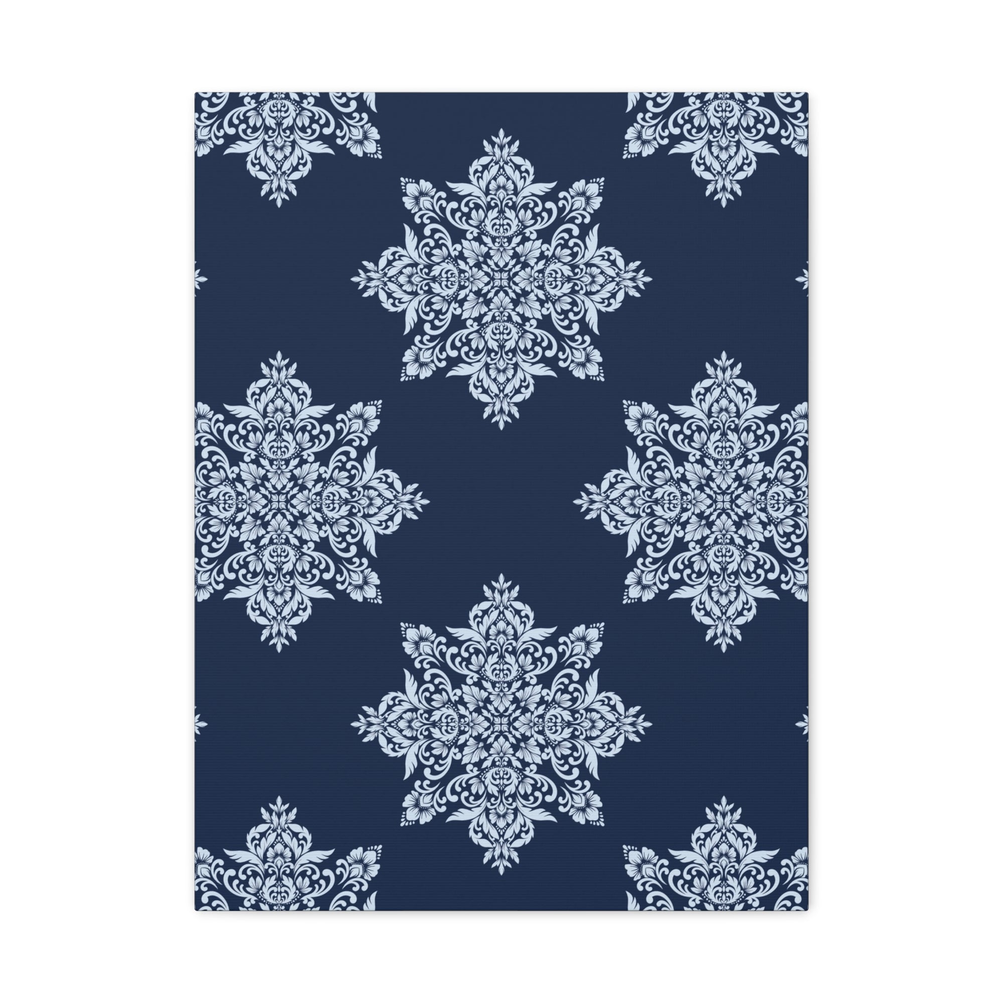Damask Pattern 022 - 18 in x 24 in Matte Canvas, Stretched, 1.25 in