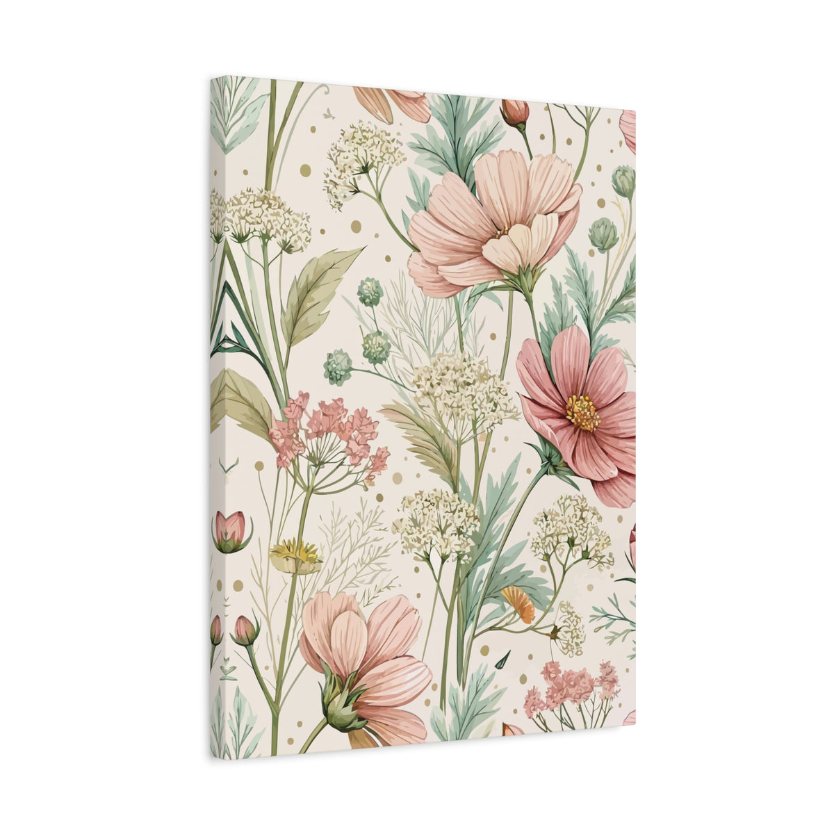 Wildflowers Pattern 151 - 18 in x 24 in Matte Canvas, Stretched, 1.25 in