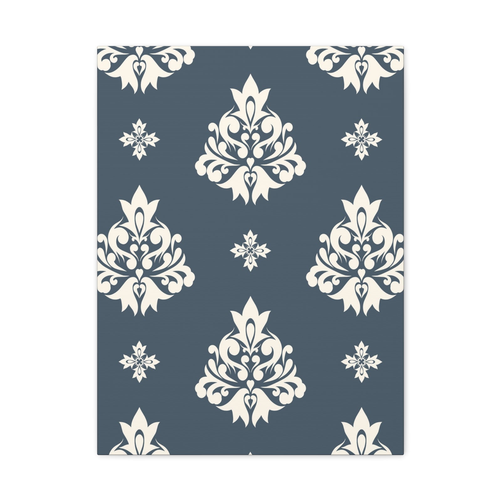 Damask Pattern 035 - 18 in x 24 in Matte Canvas, Stretched, 1.25 in