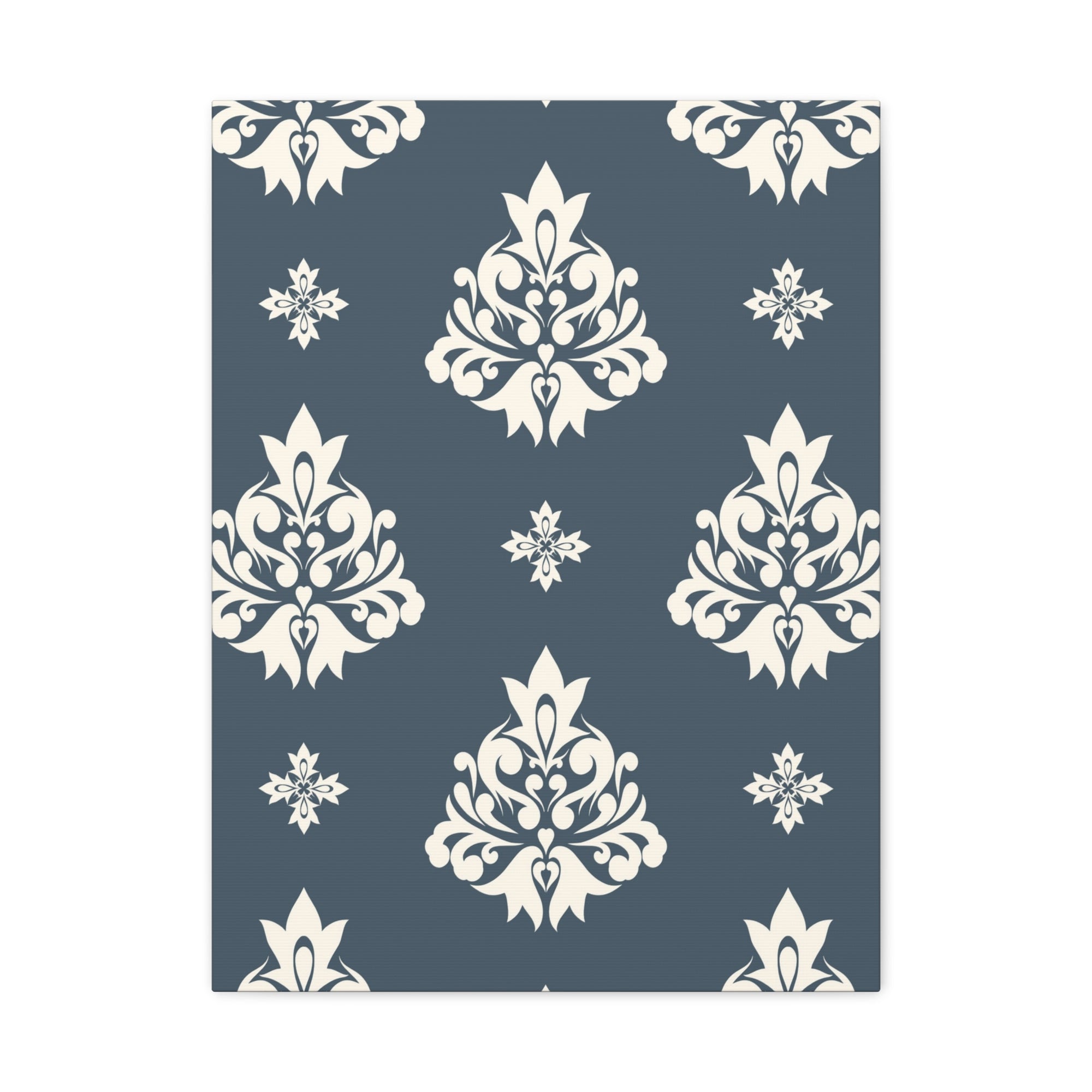 Damask Pattern 035 - 18 in x 24 in Matte Canvas, Stretched, 1.25 in