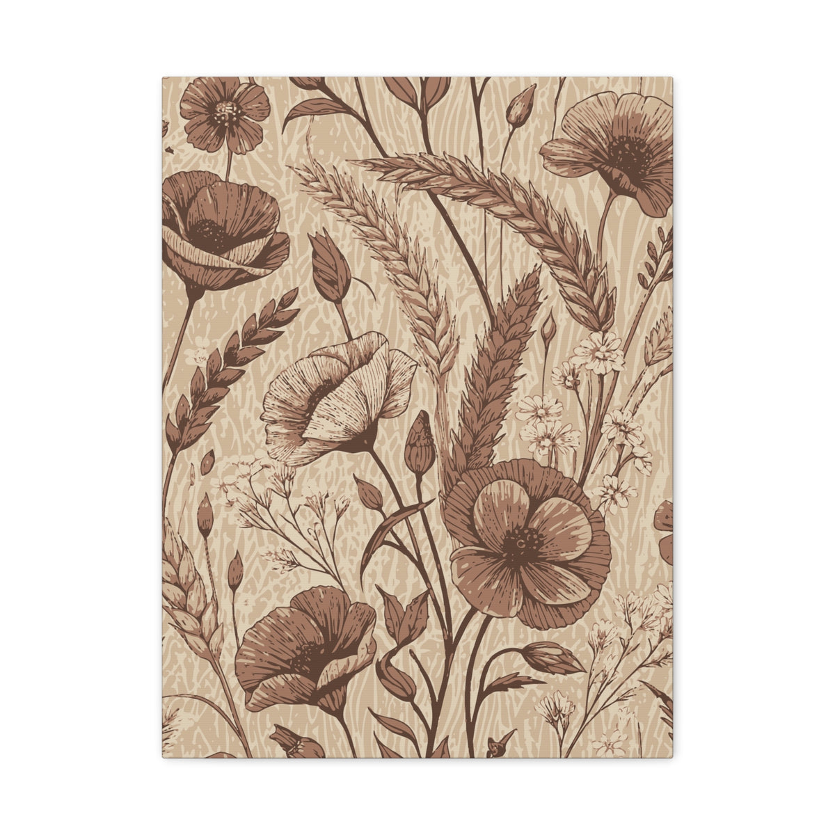 Wildflowers Pattern 093 - 18 in x 24 in Matte Canvas, Stretched, 1.25 in