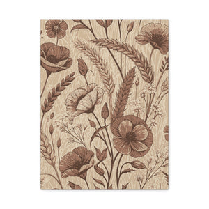 Wildflowers Pattern 093 - 18 in x 24 in Matte Canvas, Stretched, 1.25 in
