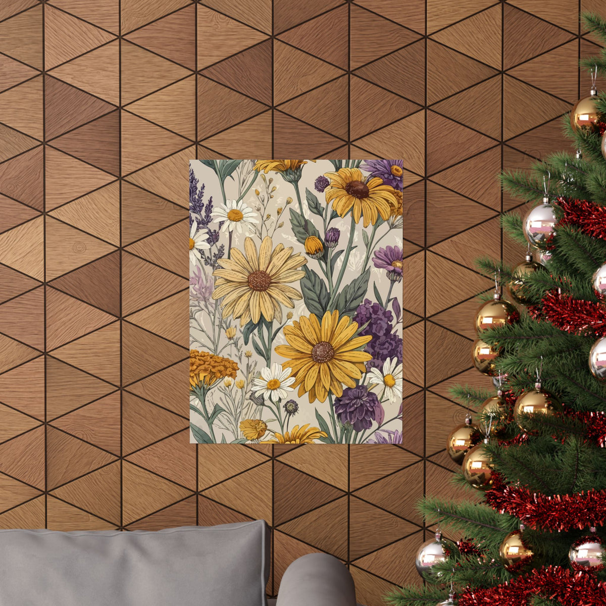 Wildflowers Pattern 028 - 18 in x 24 in Matte Poster