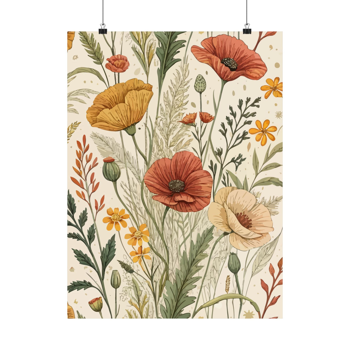 Wildflowers Pattern 008 - 18 in x 24 in Matte Poster