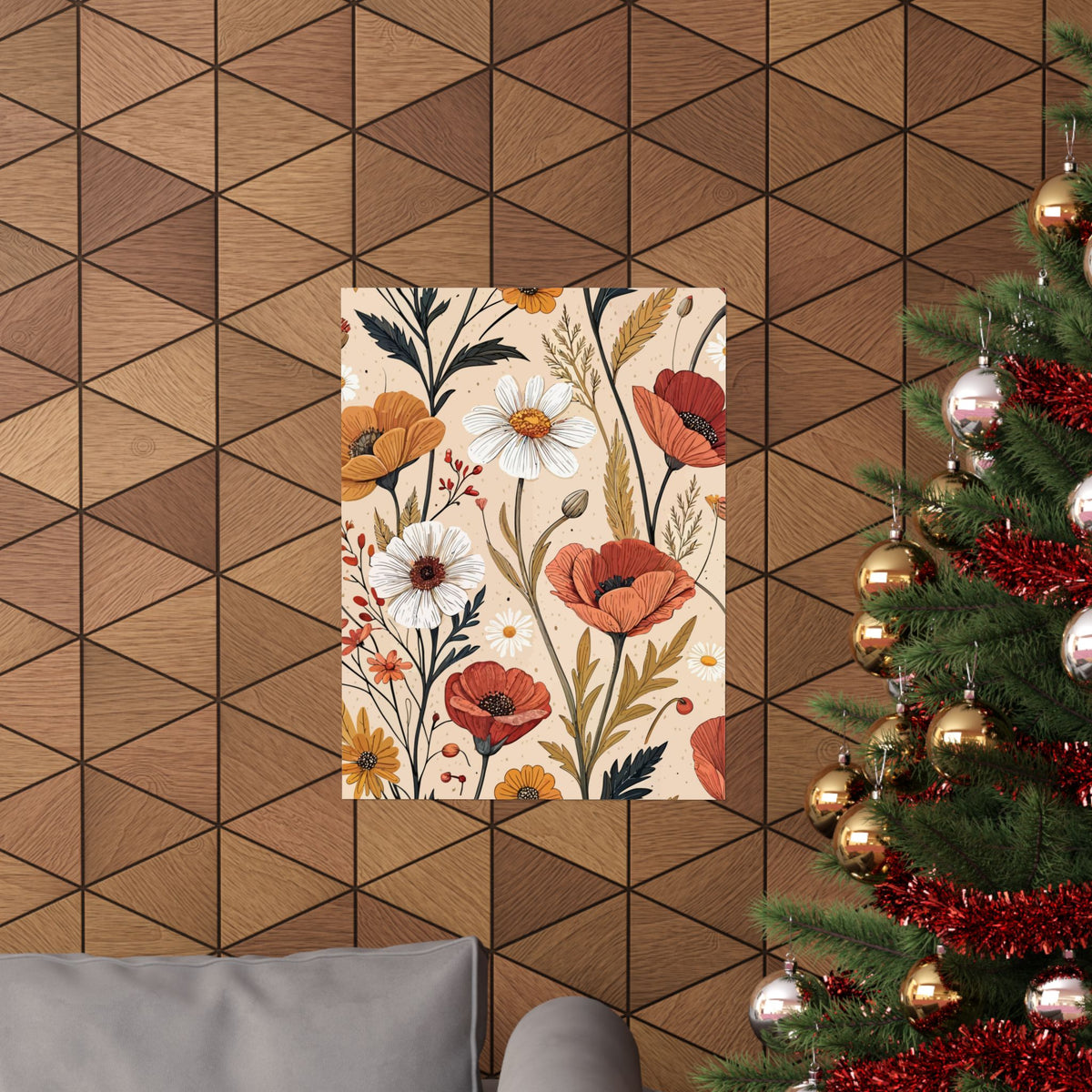 Wildflowers Pattern 033 - 18 in x 24 in Matte Poster