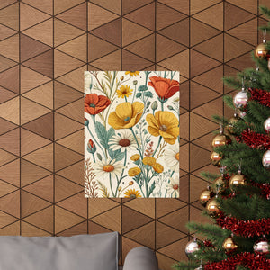 Wildflowers Pattern 169 - 18 in x 24 in Matte Poster