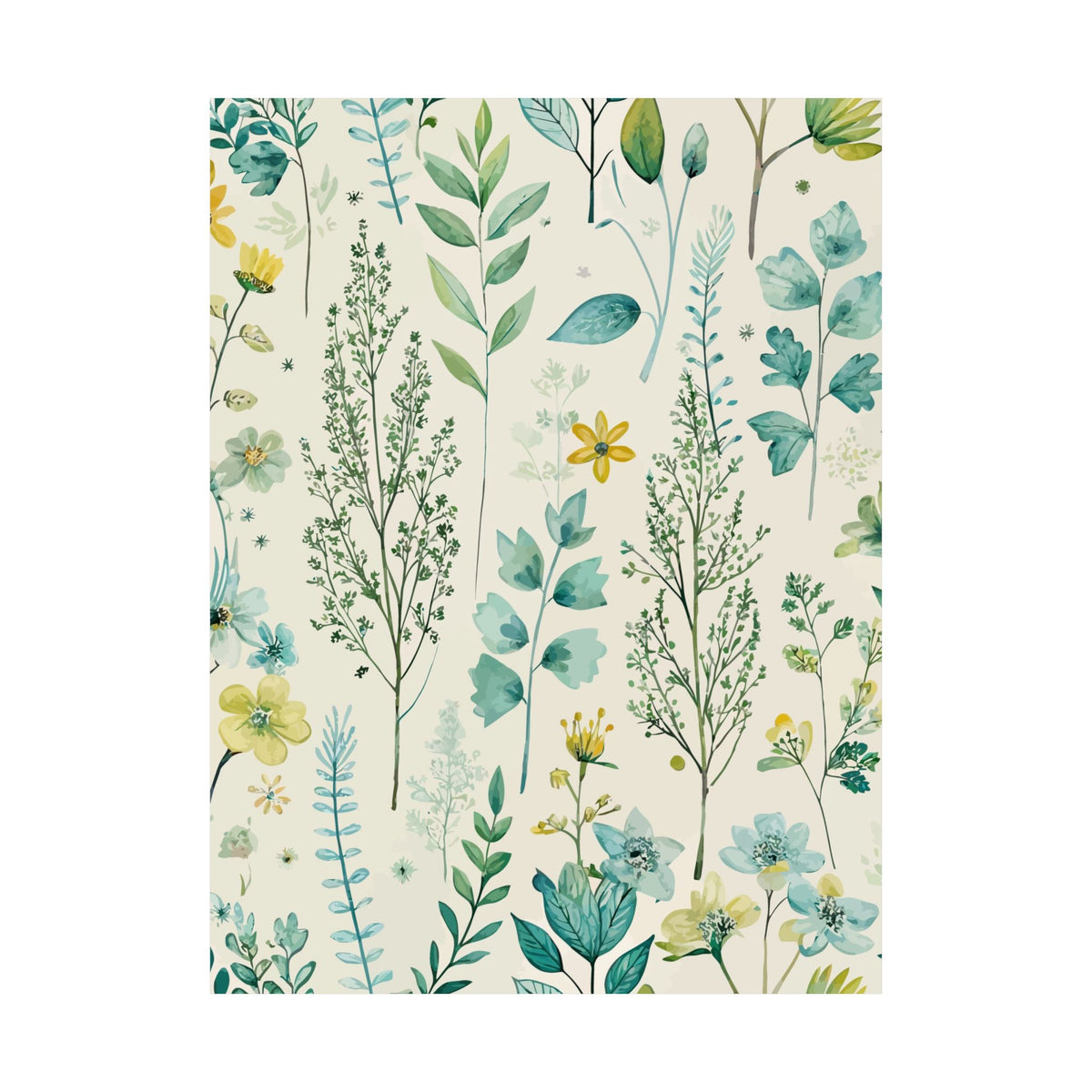 Folk Floral Pattern, Finnish Inspired 02 - 18 in x 24 in Matte Poster