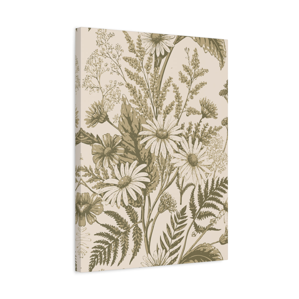 Wildflowers Pattern 153 - 18 in x 24 in Matte Canvas, Stretched, 1.25 in