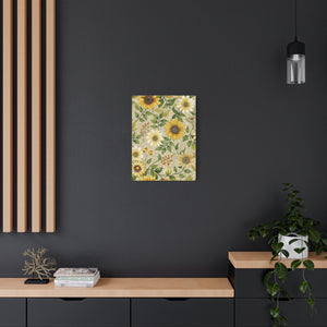 Folk Floral Pattern, Appalachian Inspired 02 - 18 in x 24 in Matte Canvas, Stretched, 1.25 in