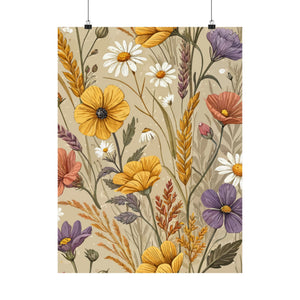 Wildflowers Pattern 174 - 18 in x 24 in Matte Poster