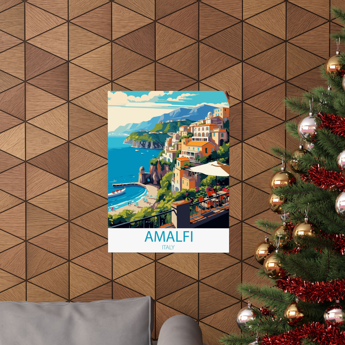 Famous Travel Destinations - Amalfi, Italy - 18 in x 24 in Matte Poster