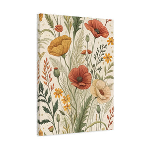 Wildflowers Pattern 008 - 18 in x 24 in Matte Canvas, Stretched, 1.25 in
