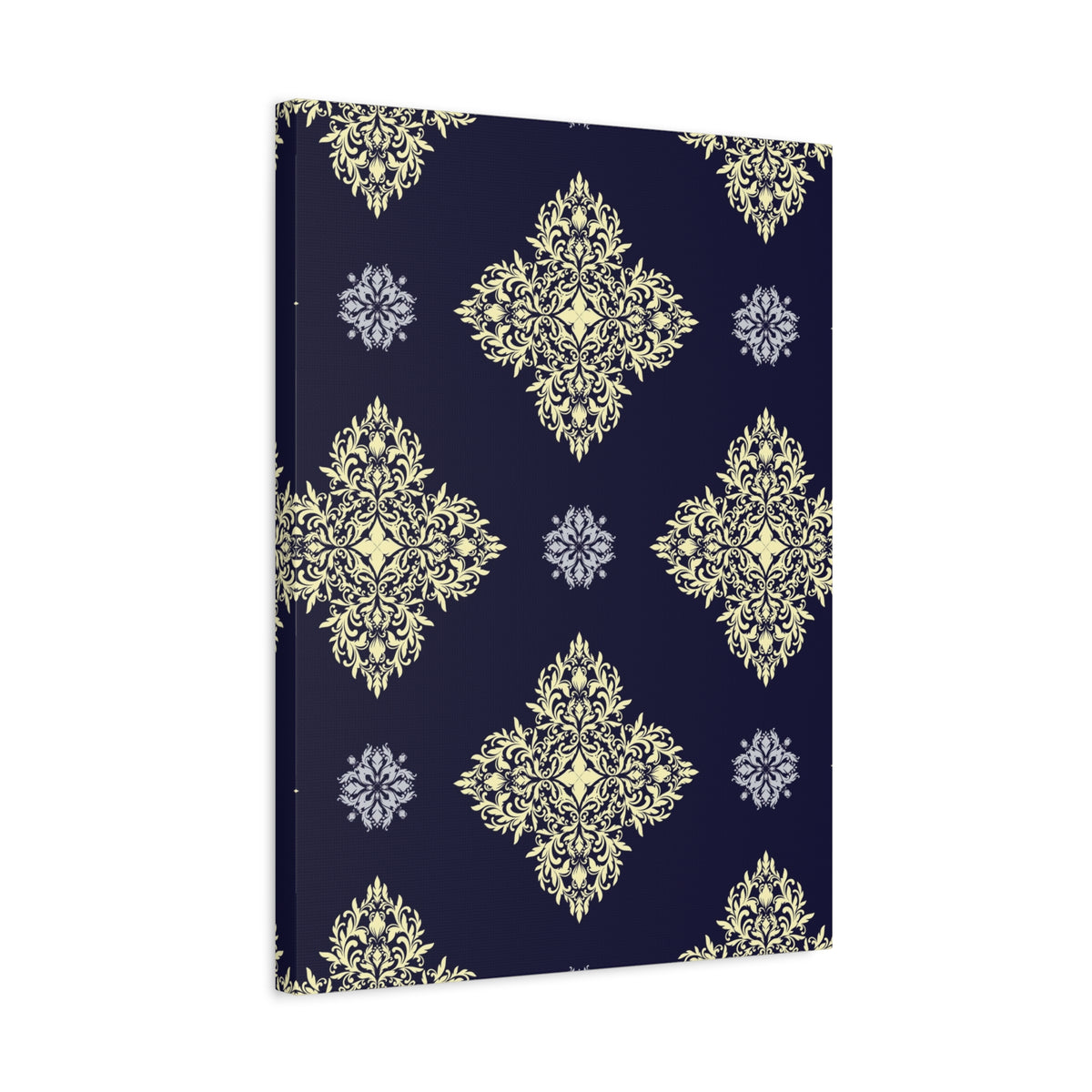 Damask Pattern 031 - 18 in x 24 in Matte Canvas, Stretched, 1.25 in