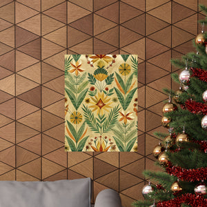Folk Floral Pattern, Kenyan Inspired 02 - 18 in x 24 in Matte Poster