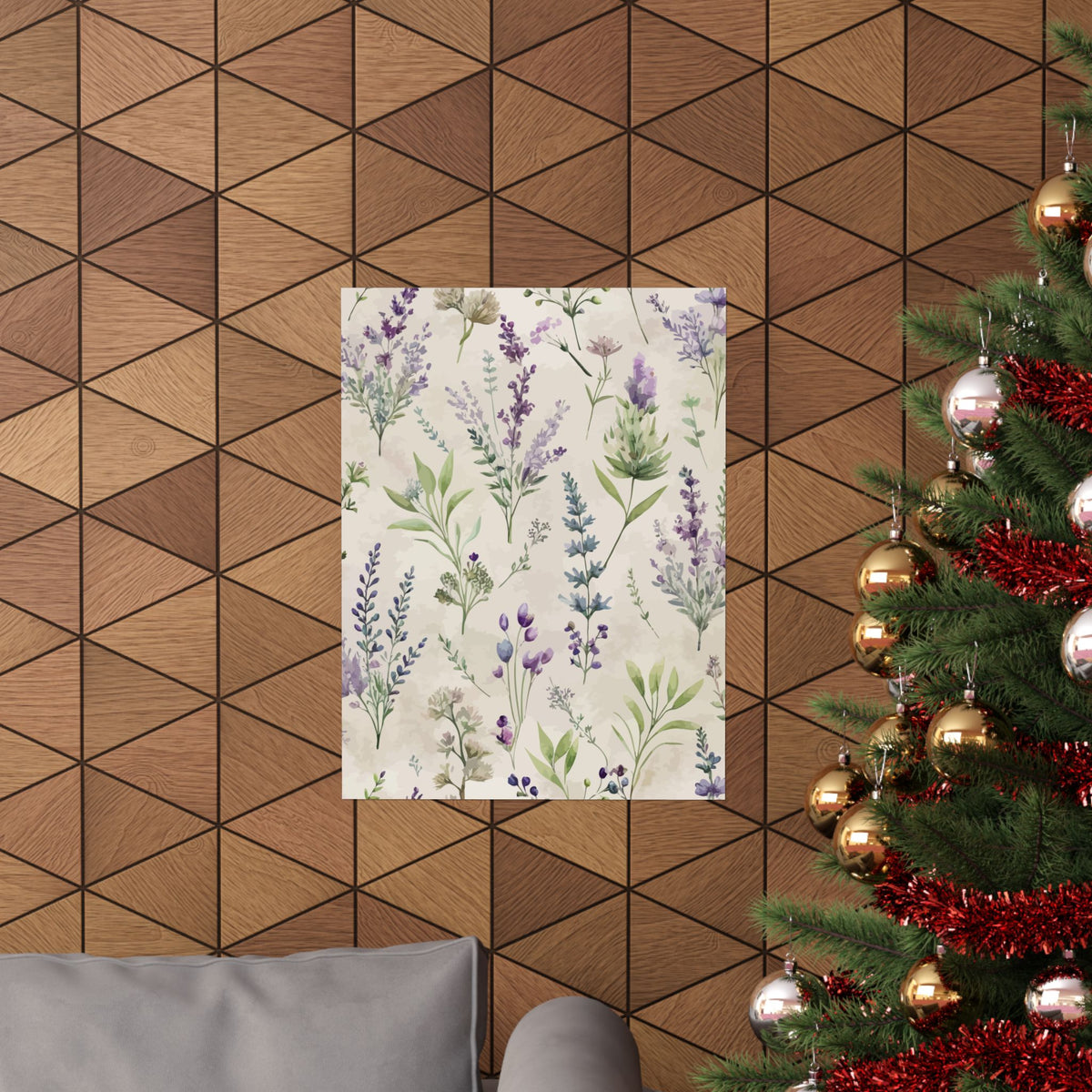 Folk Floral Pattern, French Inspired 02 - 18 in x 24 in Matte Poster
