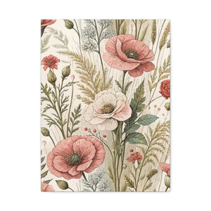Wildflowers Pattern 177 - 18 in x 24 in Matte Canvas, Stretched, 1.25 in
