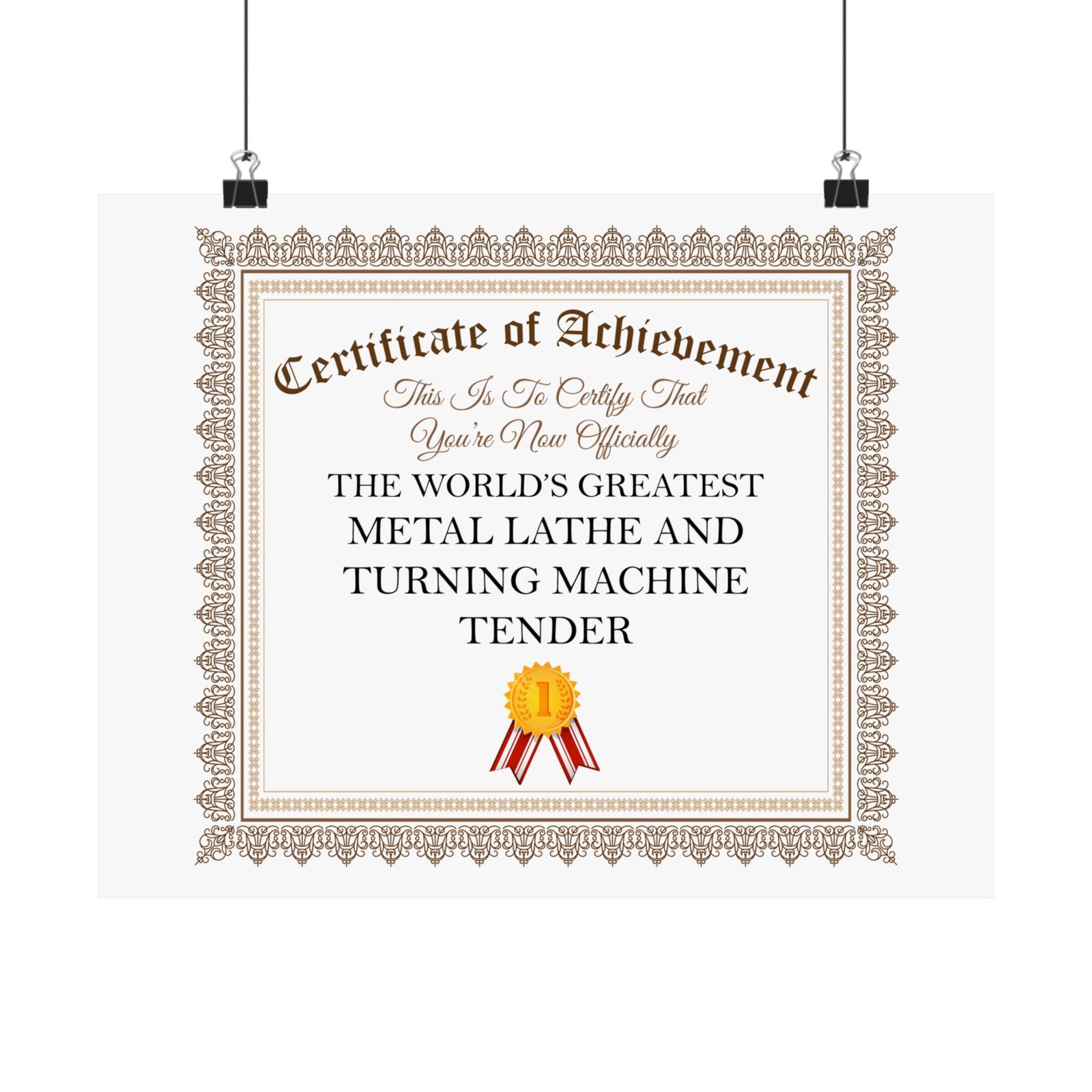 World's Greatest Metal Lathe and Turning Machine Tender - 14 in x 11 in Matte Poster