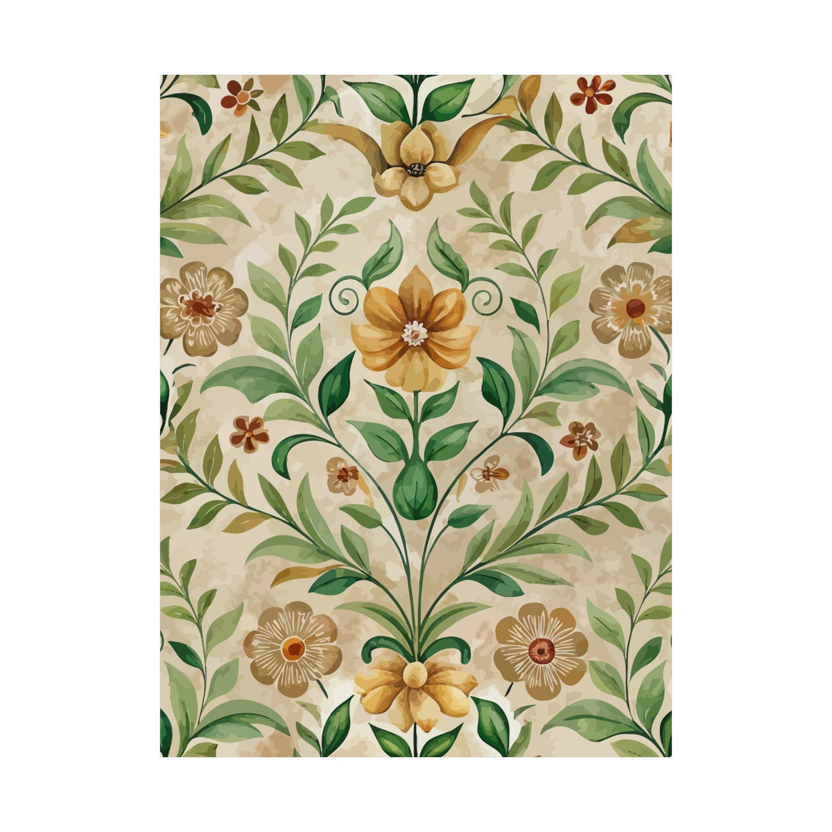 Folk Floral Pattern, Armenian Inspired 01 - 18 in x 24 in Matte Poster