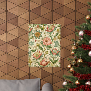 Folk Floral Pattern, Himalayan Inspired 02 - 18 in x 24 in Matte Poster