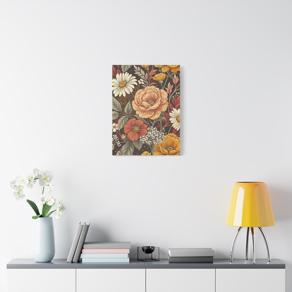 Wildflowers Pattern 025 - 18 in x 24 in Matte Canvas, Stretched, 1.25 in