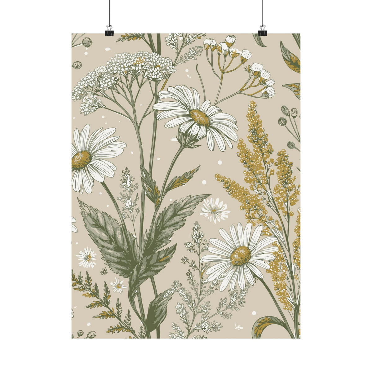 Wildflowers Pattern 157 - 18 in x 24 in Matte Poster