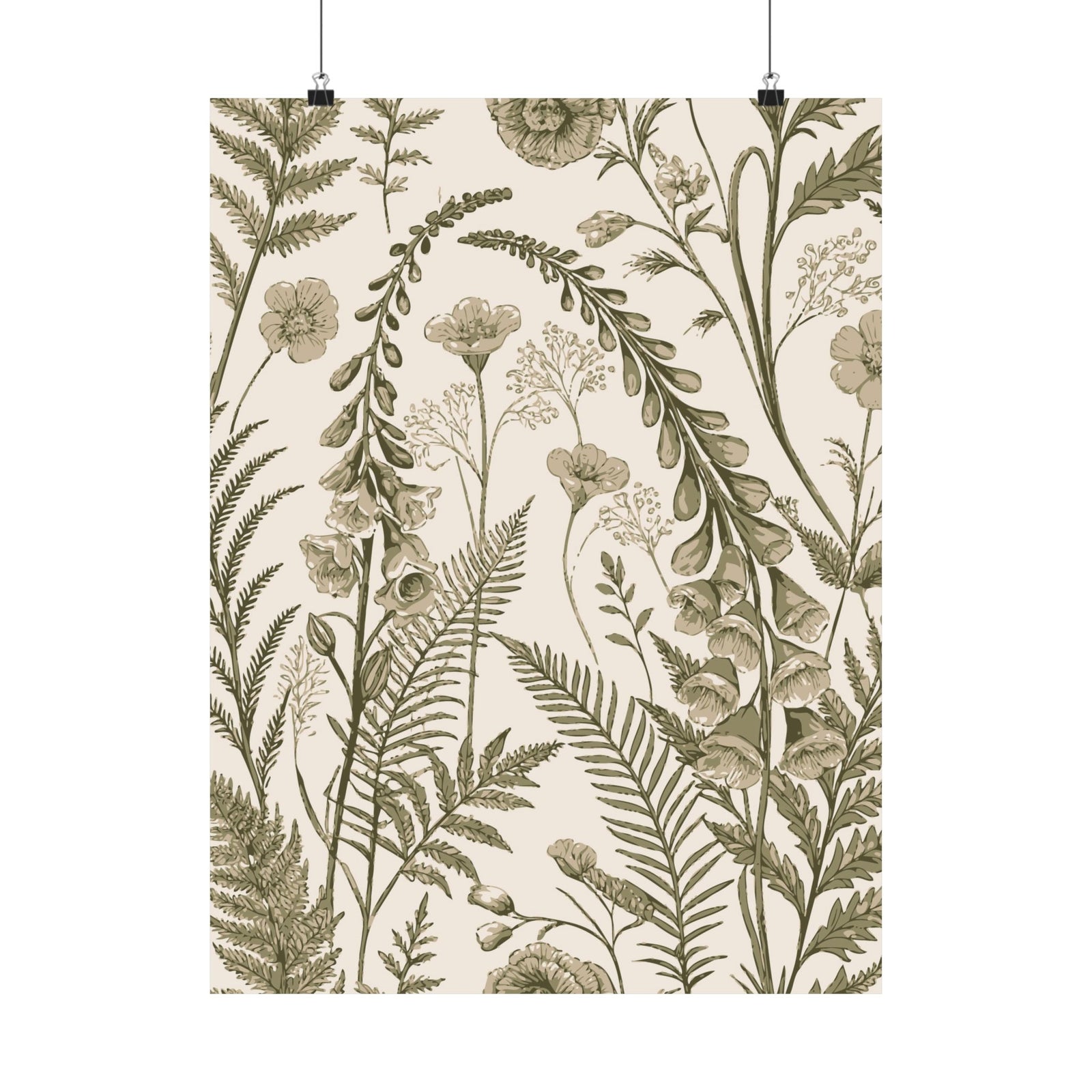 Wildflowers Pattern 084 - 18 in x 24 in Matte Poster