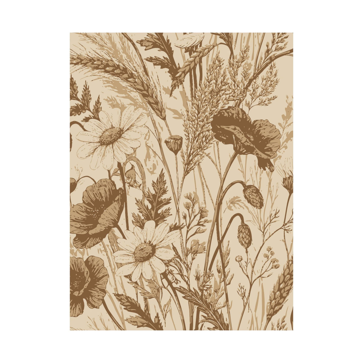Wildflowers Pattern 166 - 18 in x 24 in Matte Poster