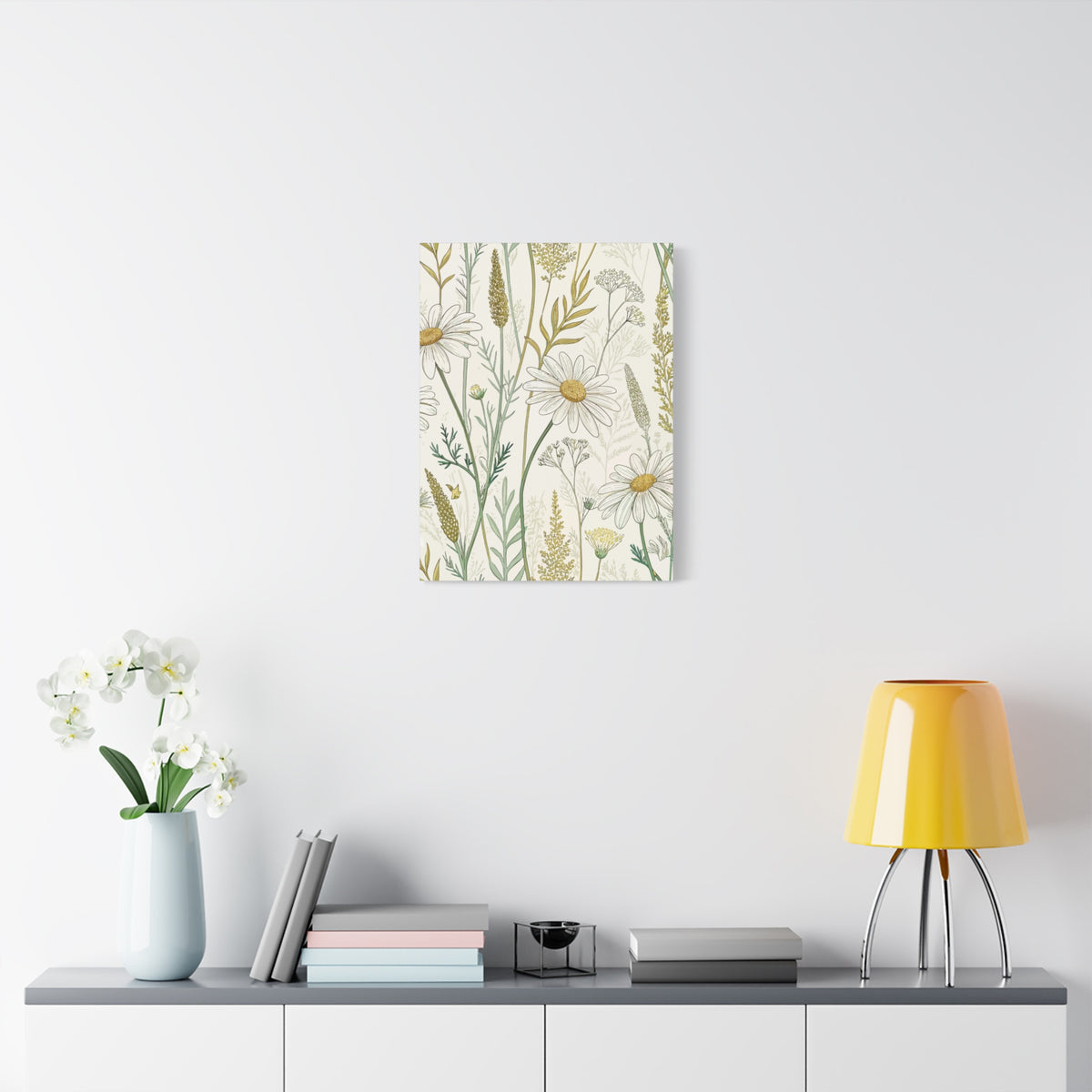 Wildflowers Pattern 062 - 18 in x 24 in Matte Canvas, Stretched, 1.25 in