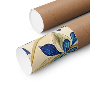 Folk Floral Pattern, Portuguese Inspired 02 - 18 in x 24 in Matte Poster