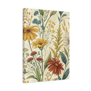 Wildflowers Pattern 029 - 18 in x 24 in Matte Canvas, Stretched, 1.25 in