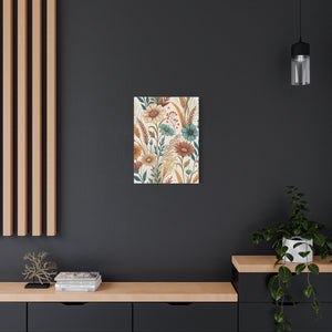 Wildflowers Pattern 006 - 18 in x 24 in Matte Canvas, Stretched, 1.25 in