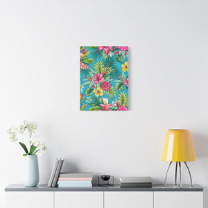 Folk Floral Pattern, Brazilian Inspired 01 - 18 in x 24 in Matte Canvas, Stretched, 1.25 in
