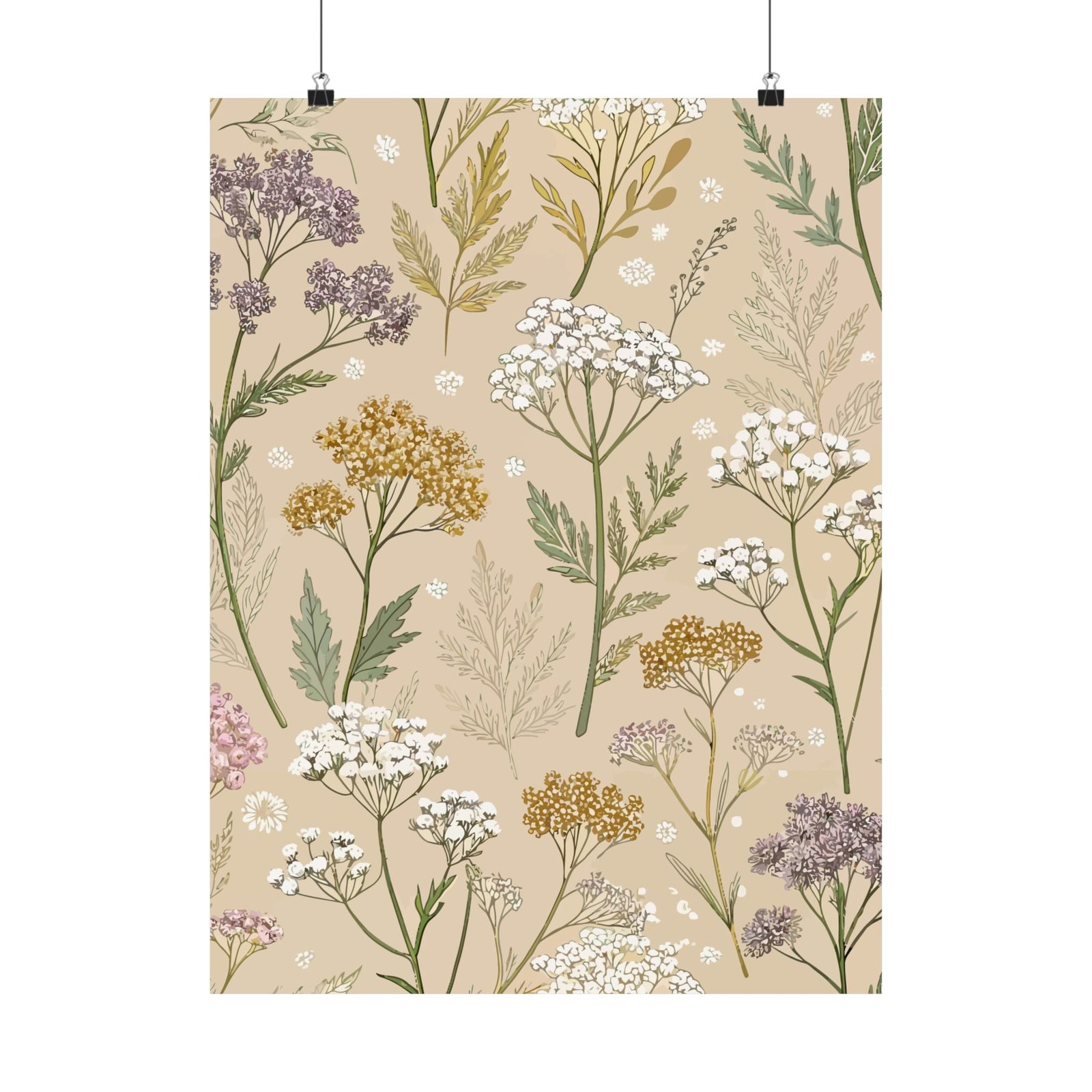 Wildflowers Pattern 067 - 18 in x 24 in Matte Poster
