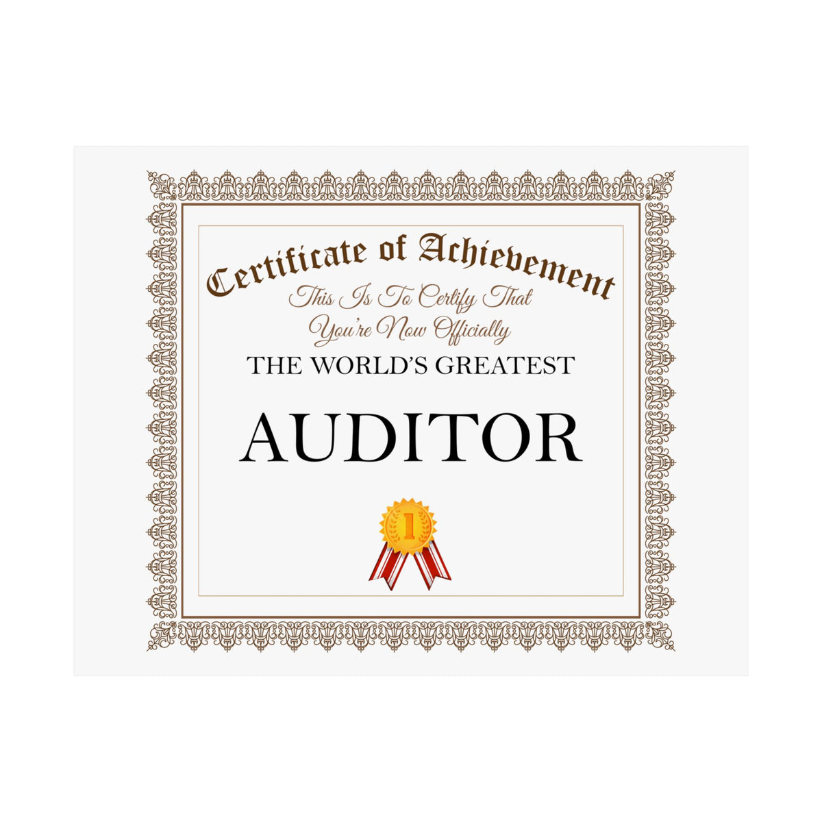 World's Greatest Auditor - 14 in x 11 in Matte Poster