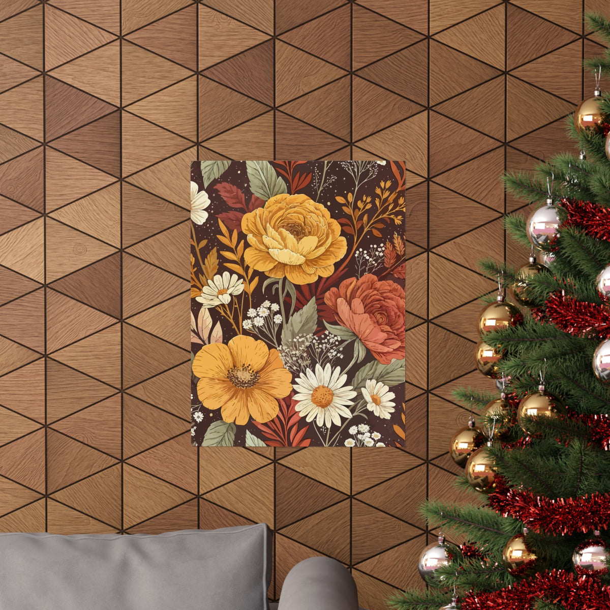 Wildflowers Pattern 026 - 18 in x 24 in Matte Poster