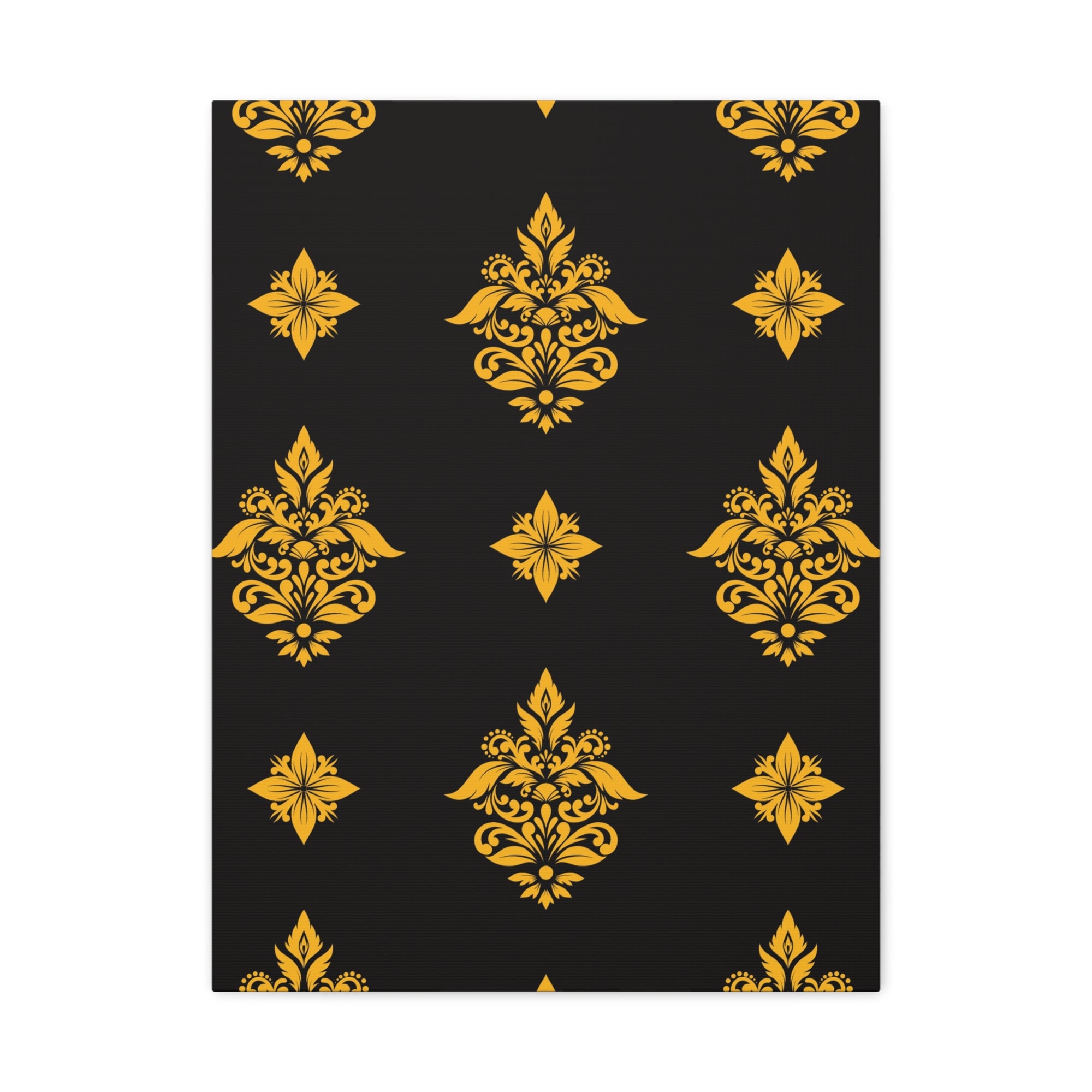 Damask Pattern 001 - 18 in x 24 in Matte Canvas, Stretched, 1.25 in