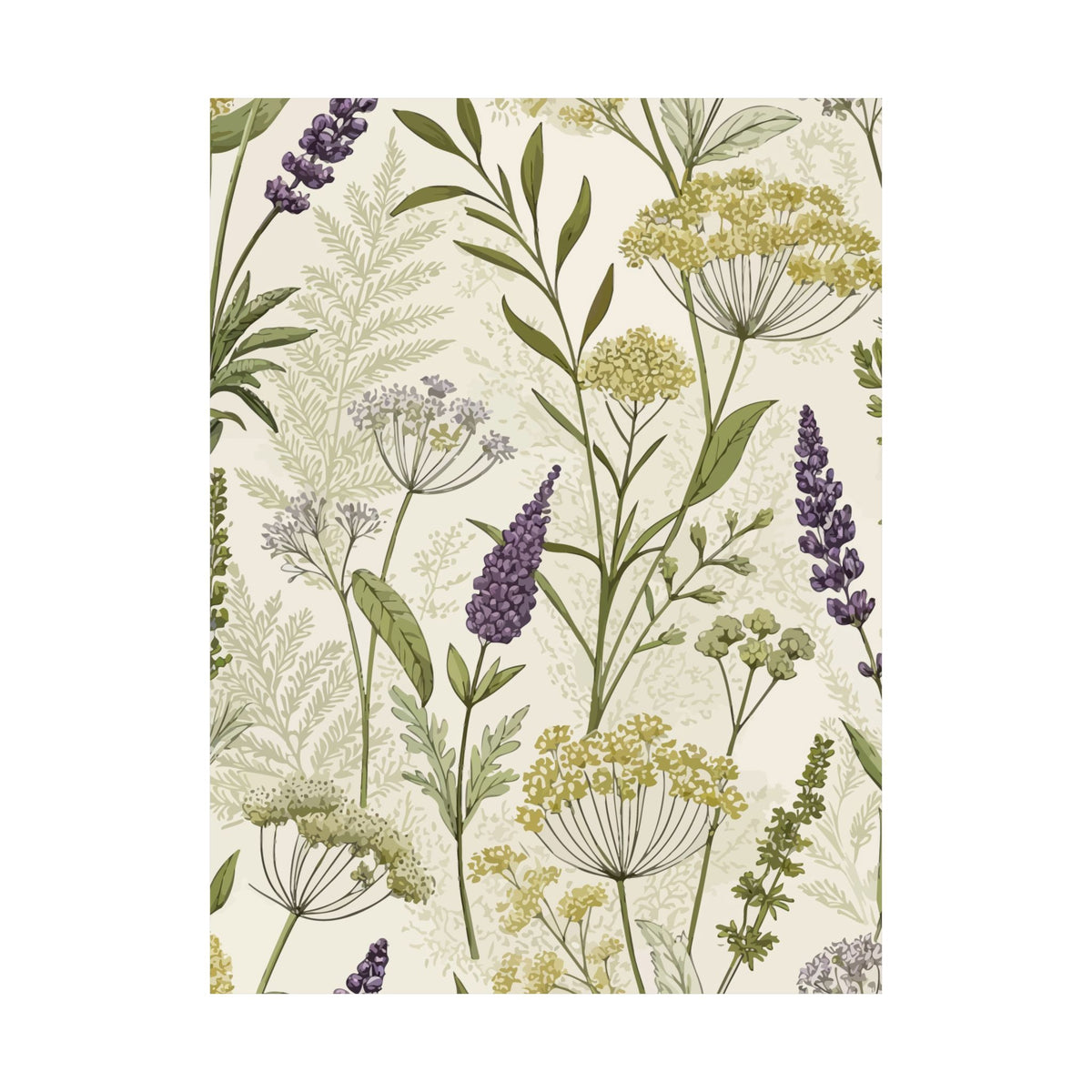Wildflowers Pattern 113 - 18 in x 24 in Matte Poster
