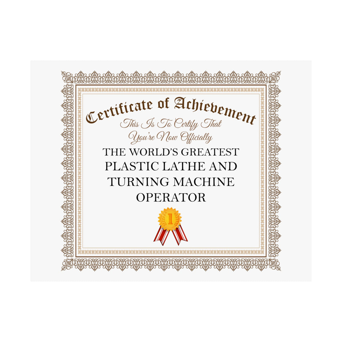 World's Greatest Plastic Lathe and Turning Machine Operator - 14 in x 11 in Matte Poster