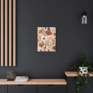 Wildflowers Pattern 035 - 18 in x 24 in Matte Canvas, Stretched, 1.25 in