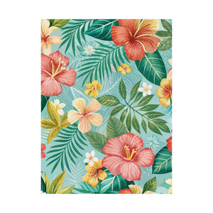 Folk Floral Pattern, Hawaiian Inspired 01 - 18 in x 24 in Matte Poster