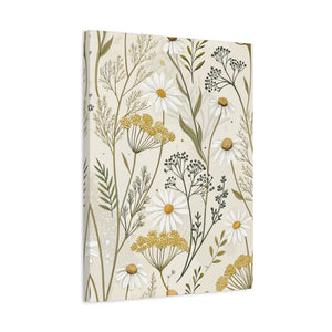 Wildflowers Pattern 058 - 18 in x 24 in Matte Canvas, Stretched, 1.25 in