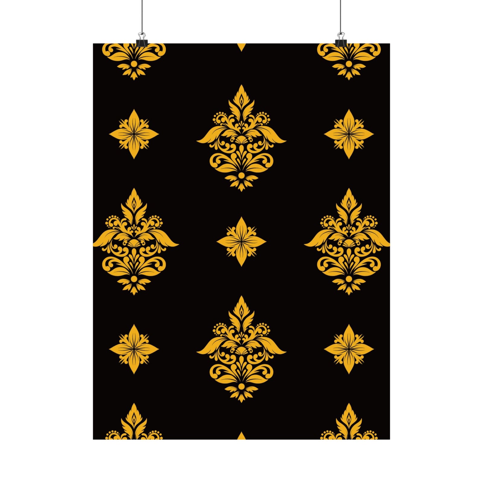 Damask Pattern 001 - 18 in x 24 in Matte Poster